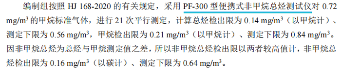 《固定污染源廢氣總烴、甲烷和非甲烷總烴的測定便攜式催化氧化-氫火焰離子化檢測器法》